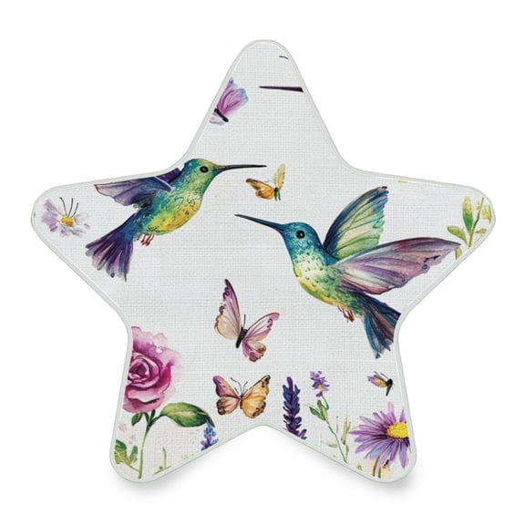 Star Shape LED Night Light Bedrooms Lighting Sensor Light Bedside Wall Plug-in Lamp for Bedroom Hallway and More Whimsical Watercolor Painting