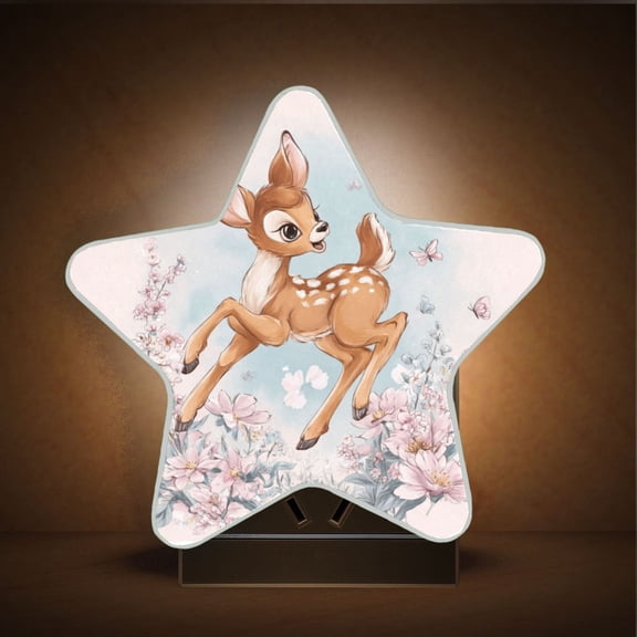 Star Shape LED Night Light with Auto Sensor Plug in Nightlights for Home Decor Cute Llittle Deer