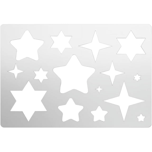Star Shape Metal Stencil Cutouts Cutting Stencils Template Stainless Steel Reusable Stencils Decorative Embossing Drawing for Cabochons Bracelets Earrings Making Jewelry Craft