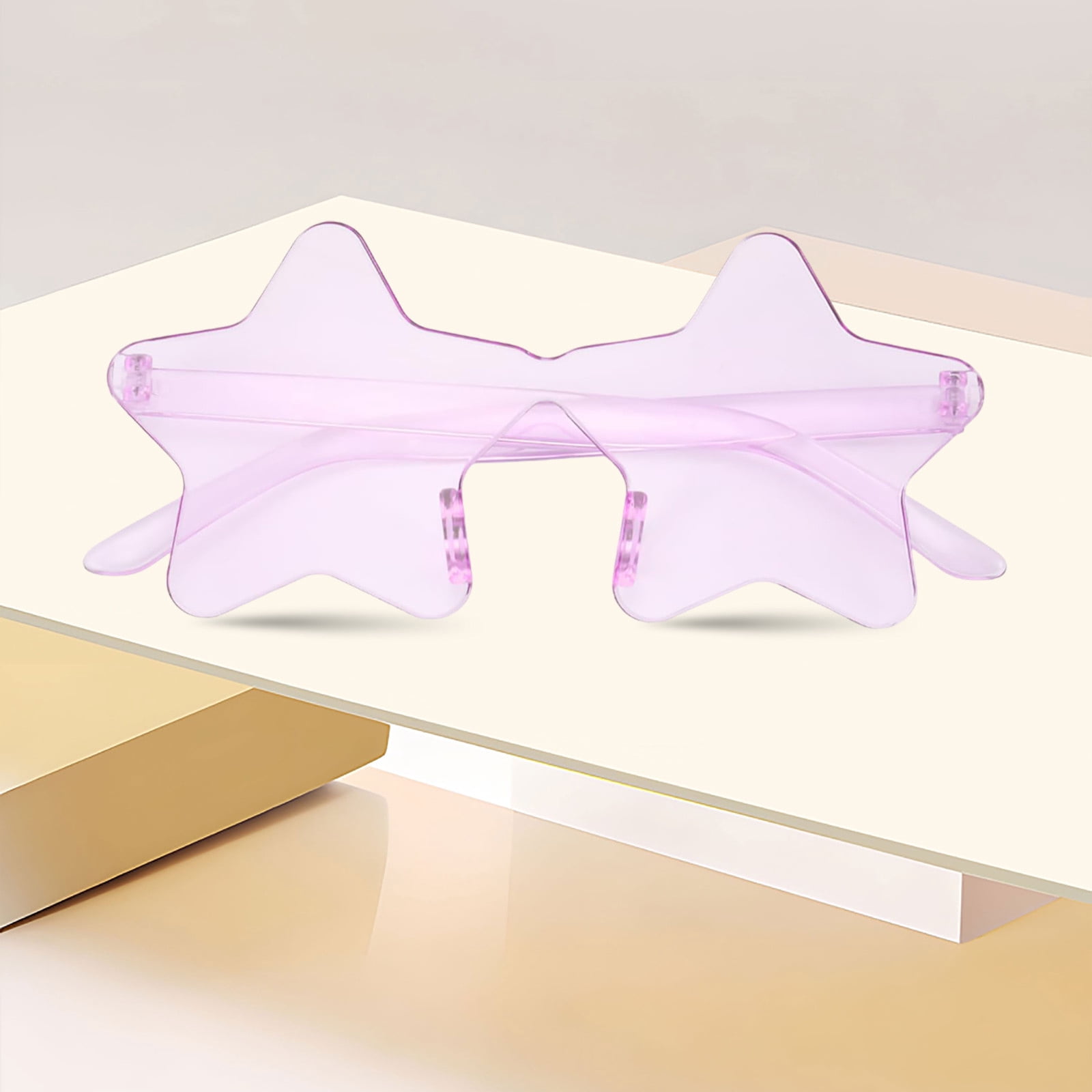 48 Pcs Rimless Star Sunglasses Party Favors Fun Shaped Glasses Unisex Star-Shape-Rimless-Sunglasses-  main image 3