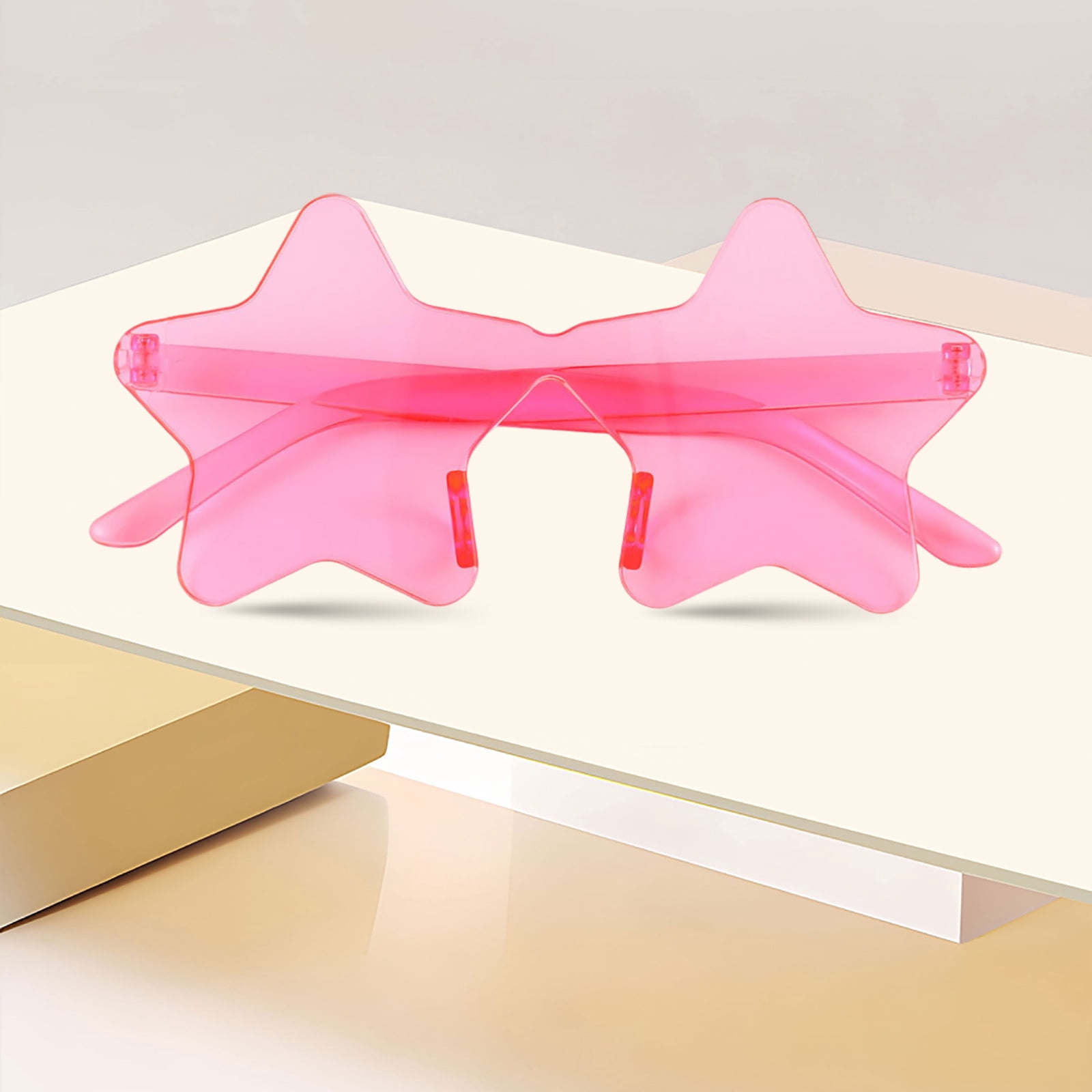Star Shape Rimless Sunglasses Transparent Candy Color  display picture 1