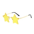 thumbnail image 1 of Star Shape Rimless Sunglasses Unique Metal Frame Shades Summer Fashion Statement Accessory for Parties, Festivals & Street Style, 1 of 3