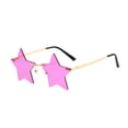 thumbnail image 1 of Star Shape Rimless Sunglasses Unique Metal Frame Shades Summer Fashion Statement Accessory for Parties, Festivals & Street Style, 1 of 3
