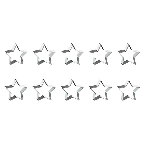 Star Shape Stainless Steel Cookie Cutter Baking Tool for Ideal for Culinary Enthusiasts and Home Chefs 10PCS