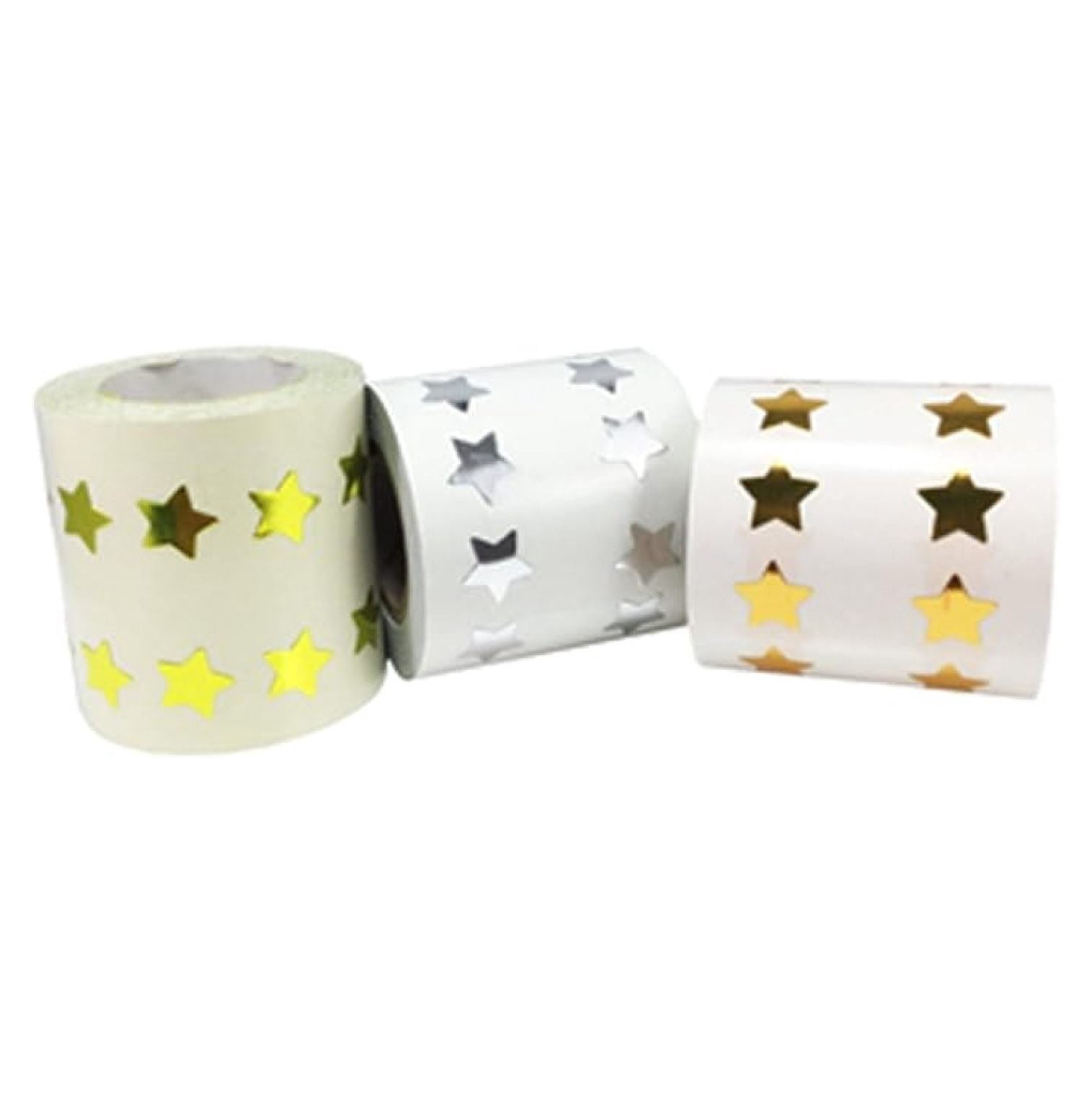 Star Shape Stickers Bulk Pack Shiny Metallic Teacher Supplies 1/2 Inch 3,000 Adhesive Labels