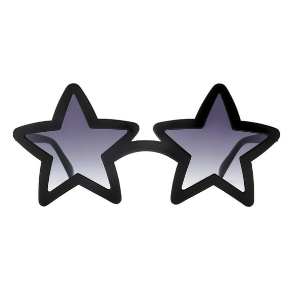 Star Shape Sunglasses Glittery Fun Festive Cute Party Shades UV 400 Black