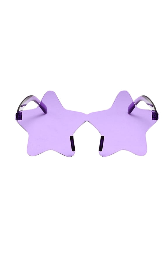 Star Shape Sunglasses - UV400 Protection - Frameless Colorful Party Sunglasses for Wedding and Dance Events