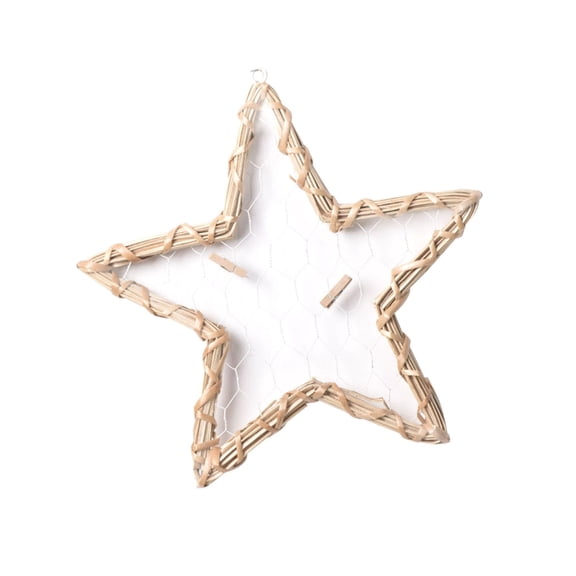 Star Shape Wickers Photo Frames, Rattans Craftsmanships Picture Holder Holds 4x6inch Print