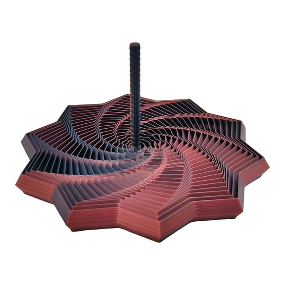 Star Shaped 2025 New 3D Printed Expanded Sensory Fidget Star with Handle Colorful Whirling Spiral Design Fidget Star Star Shaped (M)