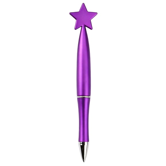 Star Shaped Ballpoint Pens, Novelty Oil Ink Pens, Cute Star Decor Plastic Pens, Cute Plastic Point Oil Pens, Portable Pocket Stationery for Office Party Daily Note Taking Supplies, Purple