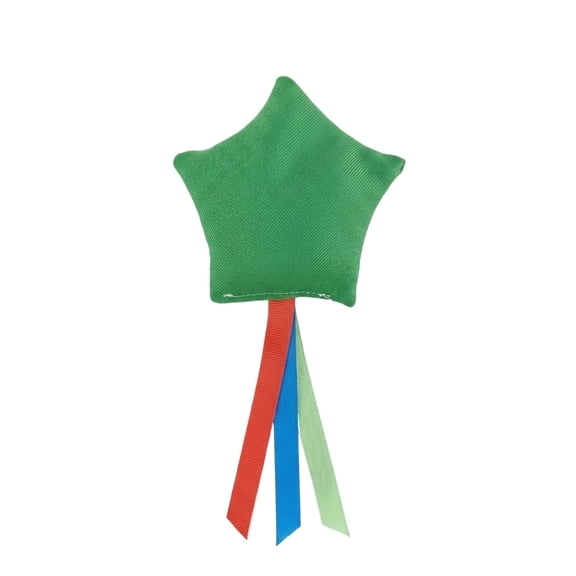 Star-Shaped Bean Bag Toss Set with Ribbons, Portable Sandbags for Backyard, Carnival, Beach, Gym and Classroom, Fun Interactive Group Throwing and Tossing Game，Green