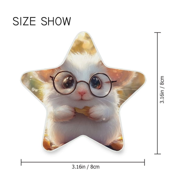 Star Shaped Energy Saving Night Light Living Room Night Light, Bedroom Night Light, Corridor Night Light, Study Night Light Adorable White Mouse