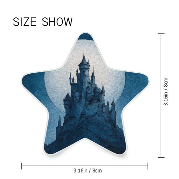 Star Shaped Energy Saving Night Light Living Room Night Light, Bedroom Night Light, Corridor Night Light, Study Night Light Beautiful Blue Castle