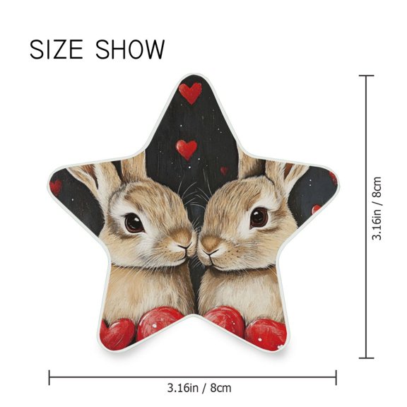 Star Shaped Energy Saving Night Light Living Room Night Light, Bedroom Night Light, Corridor Night Light, Study Night Light Beautiful Cute Couple Rabbit