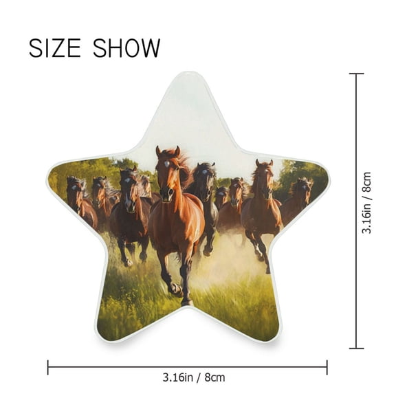 Star Shaped Energy Saving Night Light Living Room Night Light, Bedroom Night Light, Corridor Night Light, Study Night Light Beautiful Herd Of Horses