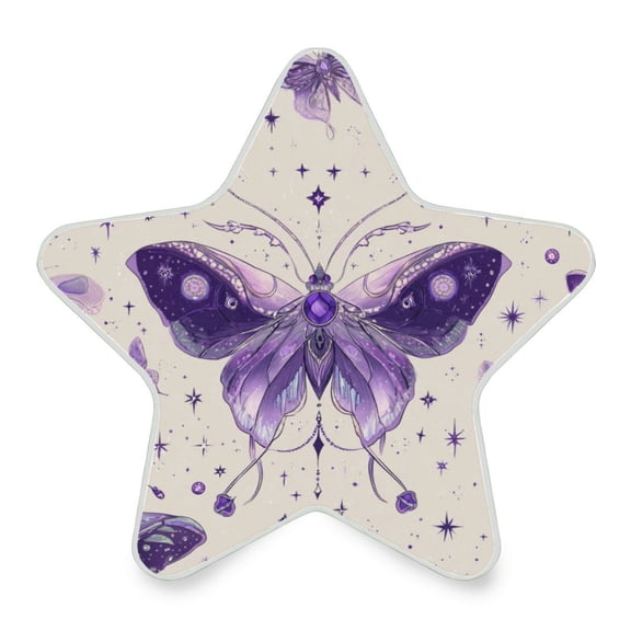 Star Shaped Energy Saving Night Light Living Room Night Light, Bedroom Night Light, Corridor Night Light, Study Night Light Beautiful Purple Butterflies