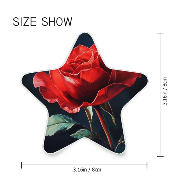 Star Shaped Energy Saving Night Light Living Room Night Light, Bedroom Night Light, Corridor Night Light, Study Night Light Big Red Rose