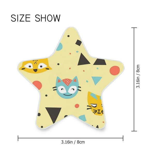 Star Shaped Energy Saving Night Light Living Room Night Light, Bedroom Night Light, Corridor Night Light, Study Night Light Black Triangle and Cat