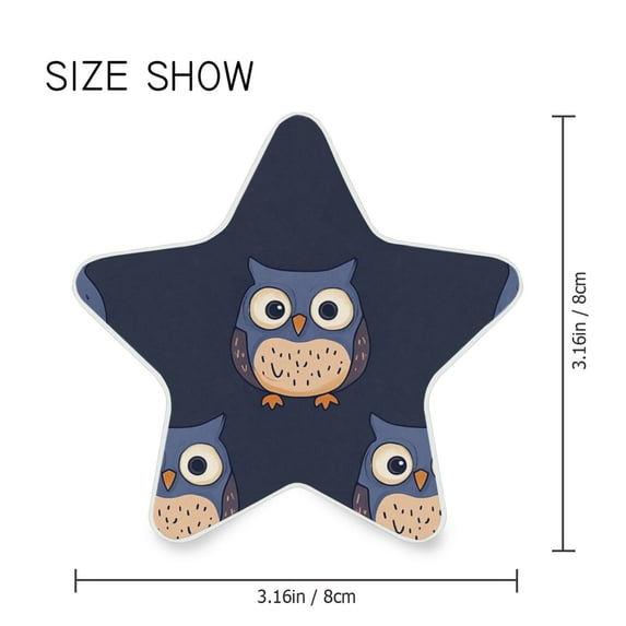 Star Shaped Energy Saving Night Light Living Room Night Light, Bedroom Night Light, Corridor Night Light, Study Night Light Blue Cartoon Owl