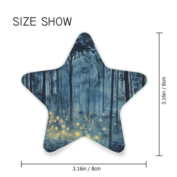 Star Shaped Energy Saving Night Light Living Room Night Light, Bedroom Night Light, Corridor Night Light, Study Night Light Blue Firefly Forest