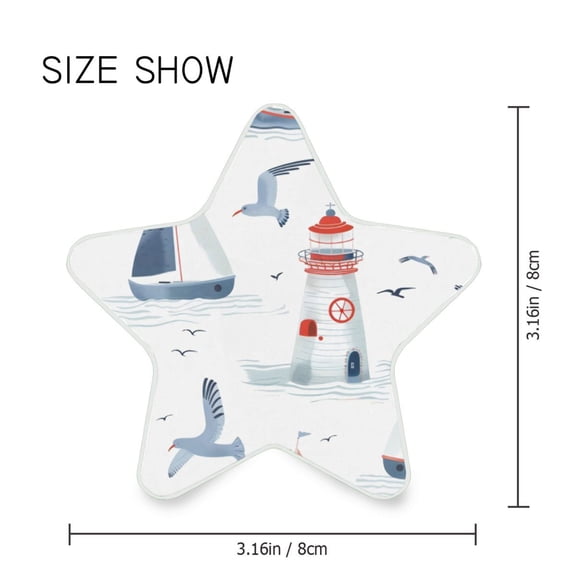 Star Shaped Energy Saving Night Light Living Room Night Light, Bedroom Night Light, Corridor Night Light, Study Night Light Blue Sailing Lighthouse