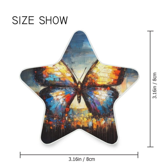 Star Shaped Energy Saving Night Light Living Room Night Light, Bedroom Night Light, Corridor Night Light, Study Night Light Cartoon Big Butterfly Picture