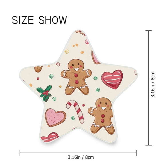 Star Shaped Energy Saving Night Light Living Room Night Light, Bedroom Night Light, Corridor Night Light, Study Night Light Cartoon Christmas Gingerbread Man