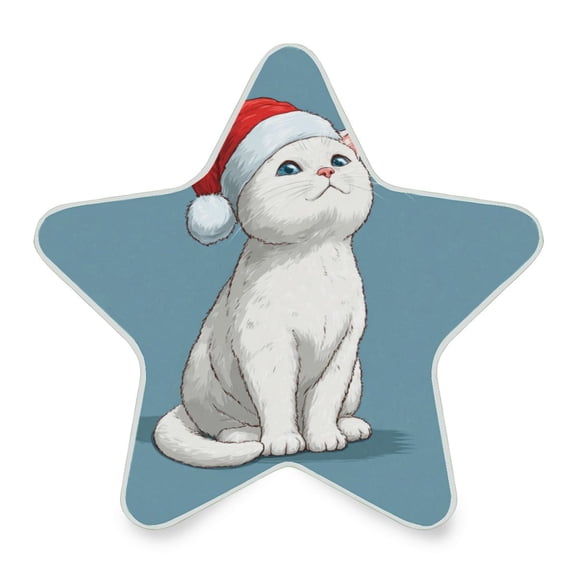 Star Shaped Energy Saving Night Light Living Room Night Light, Bedroom Night Light, Corridor Night Light, Study Night Light Cartoon Christmas White Cat