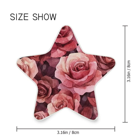 Star Shaped Energy Saving Night Light Living Room Night Light, Bedroom Night Light, Corridor Night Light, Study Night Light Cartoon Maroon Roses
