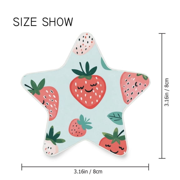 Star Shaped Energy Saving Night Light Living Room Night Light, Bedroom Night Light, Corridor Night Light, Study Night Light Cartoon Smile Strawberry Seamless