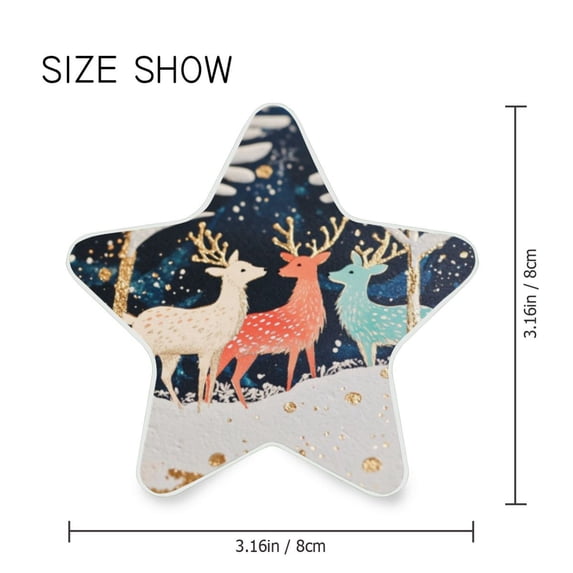 Star Shaped Energy Saving Night Light Living Room Night Light, Bedroom Night Light, Corridor Night Light, Study Night Light Christmas Colored Deer