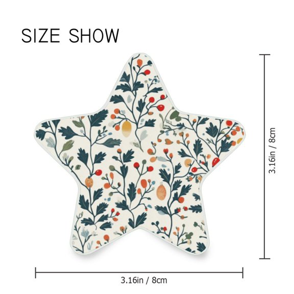 Star Shaped Energy Saving Night Light Living Room Night Light, Bedroom Night Light, Corridor Night Light, Study Night Light Christmas Leaves and Fruit