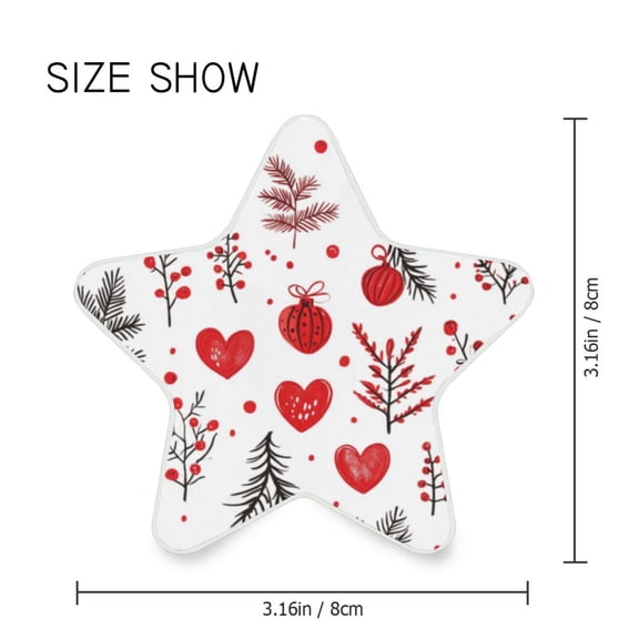 Star Shaped Energy Saving Night Light Living Room Night Light, Bedroom Night Light, Corridor Night Light, Study Night Light Christmas Red Heart Picture