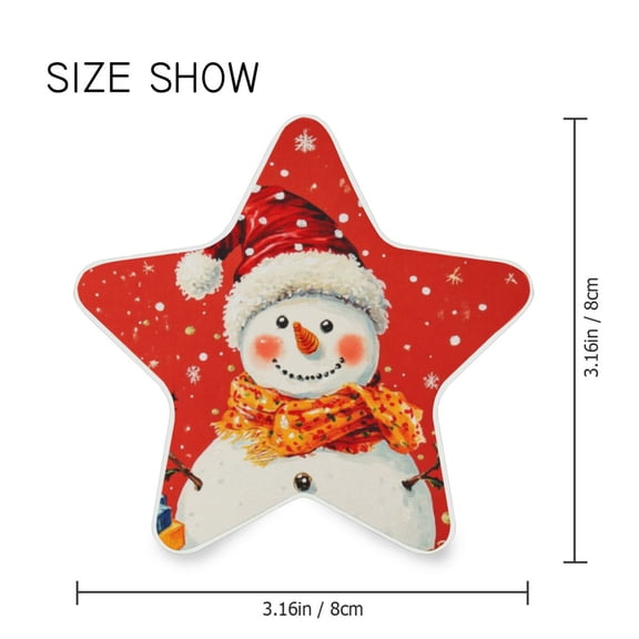 Star Shaped Energy Saving Night Light Living Room Night Light, Bedroom Night Light, Corridor Night Light, Study Night Light The Christmas Snowman and Snowflakes