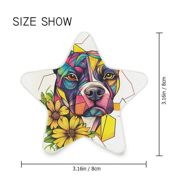Star Shaped Energy Saving Night Light Living Room Night Light, Bedroom Night Light, Corridor Night Light, Study Night Light Color Art Dog