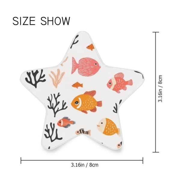 Star Shaped Energy Saving Night Light Living Room Night Light, Bedroom Night Light, Corridor Night Light, Study Night Light Colored Pretty Fish