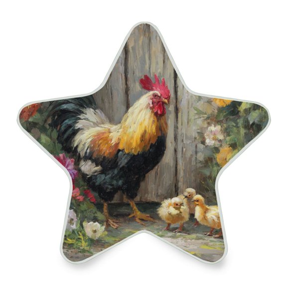 Star Shaped Energy Saving Night Light Living Room Night Light, Bedroom Night Light, Corridor Night Light, Study Night Light Colorful Big Rooster