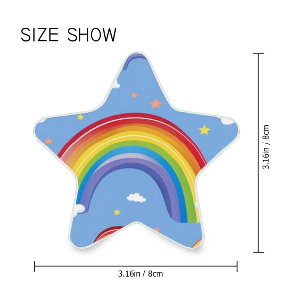 Star Shaped Energy Saving Night Light Living Room Night Light, Bedroom Night Light, Corridor Night Light, Study Night Light Colorful Cartoon Rainbow
