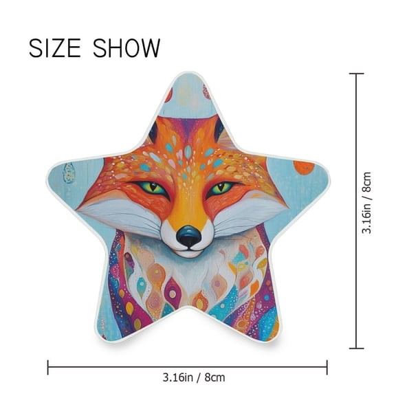 Star Shaped Energy Saving Night Light Living Room Night Light, Bedroom Night Light, Corridor Night Light, Study Night Light Colorful Cool Foxes