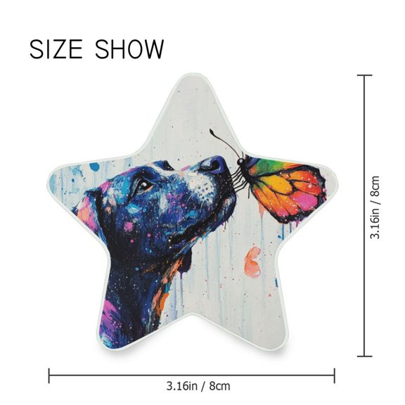 Star Shaped Energy Saving Night Light Living Room Night Light, Bedroom Night Light, Corridor Night Light, Study Night Light Colorful Dogs and Butterflies