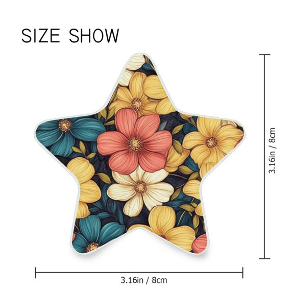 Star Shaped Energy Saving Night Light Living Room Night Light, Bedroom Night Light, Corridor Night Light, Study Night Light Colorful Flowers Lovely