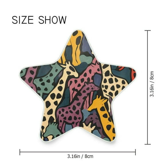 Star Shaped Energy Saving Night Light Living Room Night Light, Bedroom Night Light, Corridor Night Light, Study Night Light Colorful Giraffe