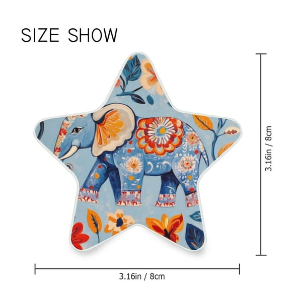 Star Shaped Energy Saving Night Light Living Room Night Light, Bedroom Night Light, Corridor Night Light, Study Night Light Colorful Pretty Elephant