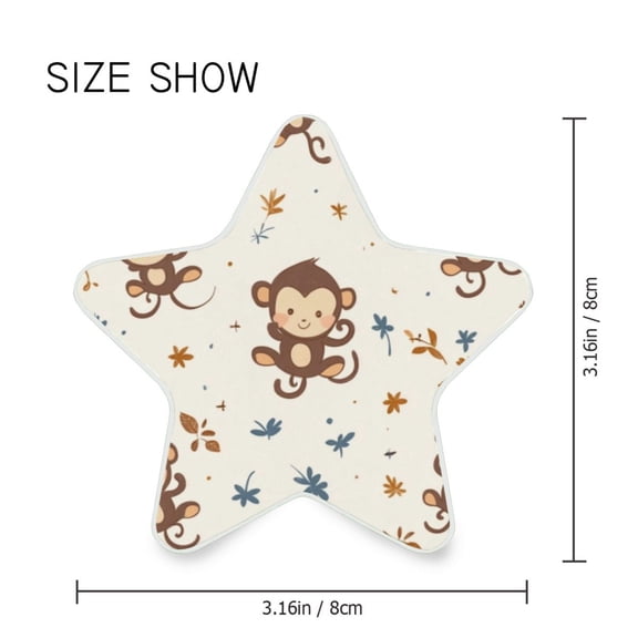 Star Shaped Energy Saving Night Light Living Room Night Light, Bedroom Night Light, Corridor Night Light, Study Night Light Cute Brown Cartoon Monkey