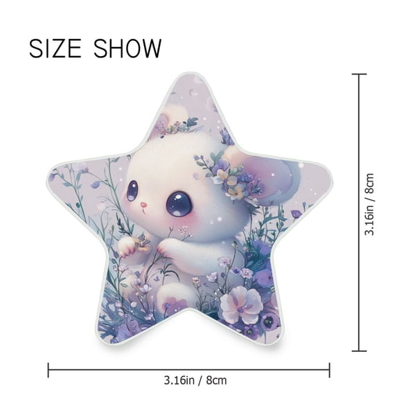 Star Shaped Energy Saving Night Light Living Room Night Light, Bedroom Night Light, Corridor Night Light, Study Night Light Cute Cartoon White Bear