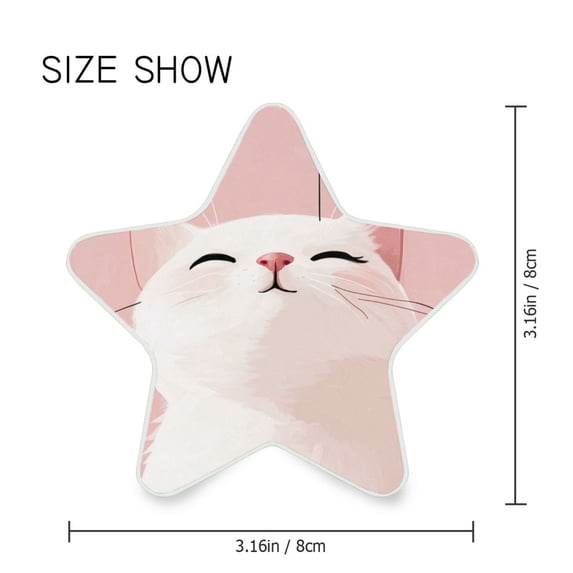 Star Shaped Energy Saving Night Light Living Room Night Light, Bedroom Night Light, Corridor Night Light, Study Night Light Cute Cat with Closed Eyes