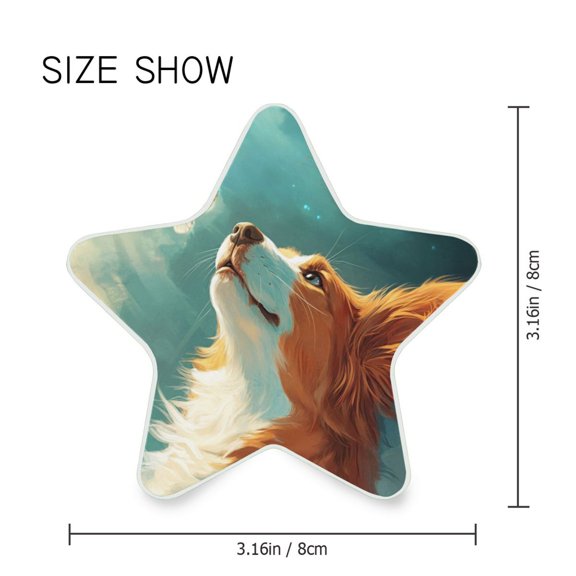 Star Shaped Energy Saving Night Light Living Room Night Light, Bedroom Night Light, Corridor Night Light, Study Night Light Cute Dogs and Butterflies