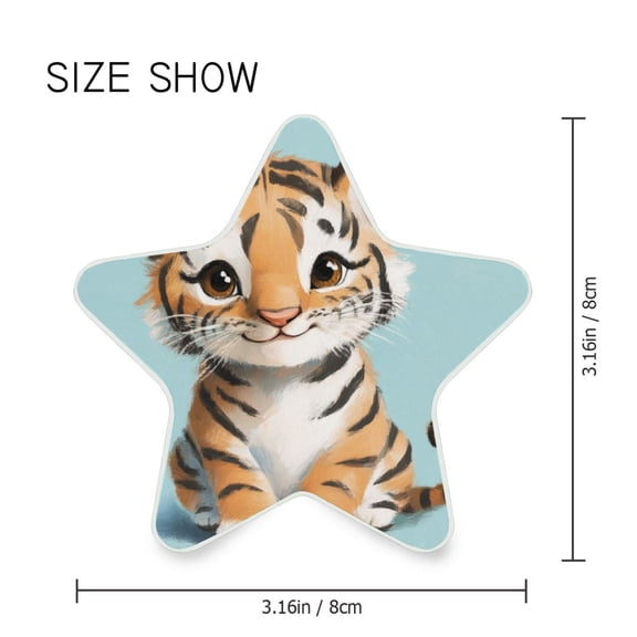 Star Shaped Energy Saving Night Light Living Room Night Light, Bedroom Night Light, Corridor Night Light, Study Night Light Cute Smiling Cartoon Tiger