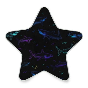 Star Shaped Energy Saving Night Light Living Room Night Light, Bedroom Night Light, Corridor Night Light, Study Night Light Fierce Shark Pattern Design