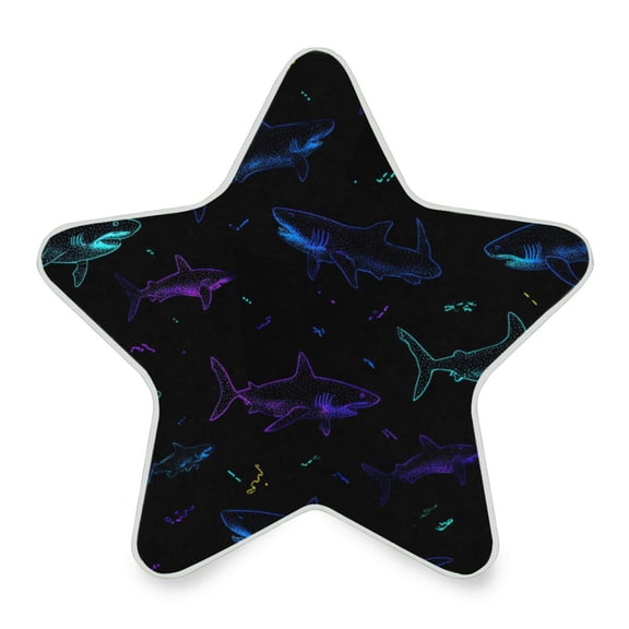 Star Shaped Energy Saving Night Light Living Room Night Light, Bedroom Night Light, Corridor Night Light, Study Night Light Fierce Shark Pattern Design